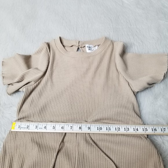 Princess Polly Beige Ribbed Aiken Playsuit Romper - Picture 7 of 15